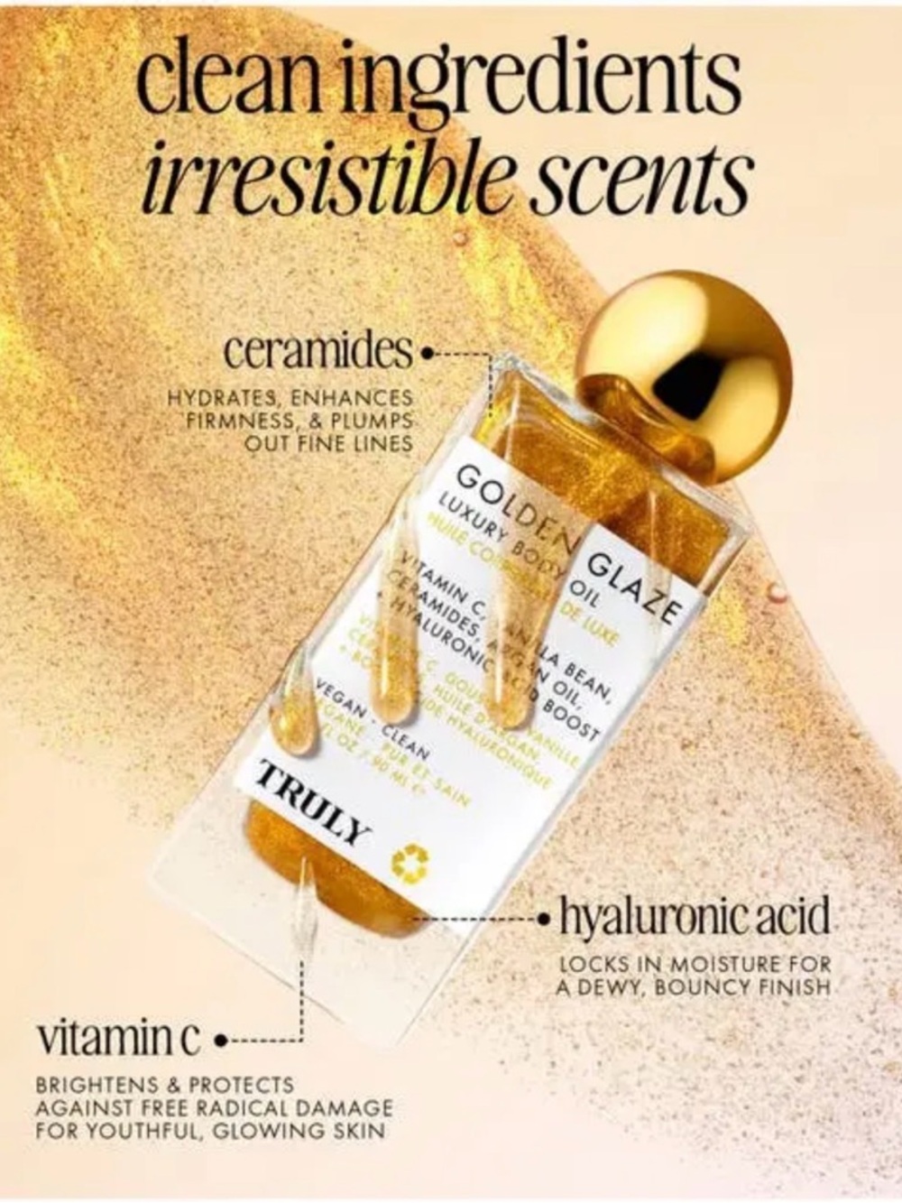 TRULY Golden Glaze Body Oil - Gold Shimmer